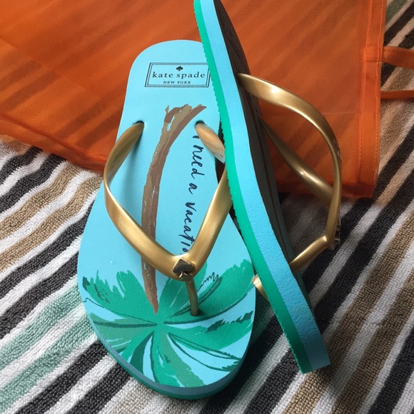 Gone SOON 🌴 Kate Spade Nassau Flip Flops NWT - Picture 6 of 8